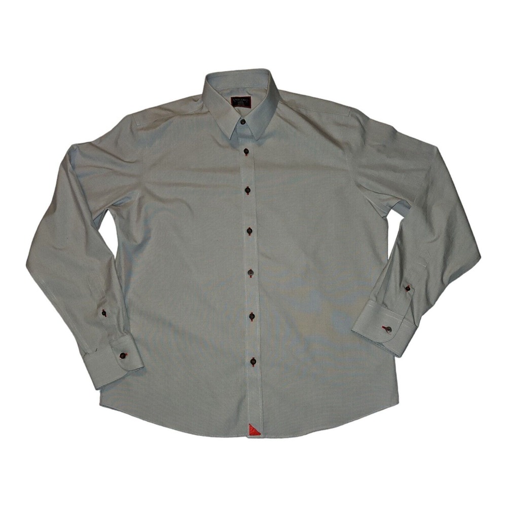 UNTUCKit Button Long sleeve Men's Large Gray Wrinkle Free Casual Preppy